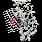 Accesoriu modern pentru decor par CA038CC Argintiu cu cristale Accesoriu modern pentru decor par CA038CC Argintiu cu cristale